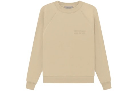 Essentials LS Light Heather Oatmeal Polo Sweat Shirt