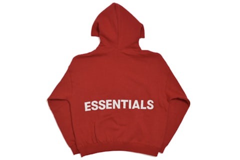 Fear of God Essentials Red Hooded Jacket