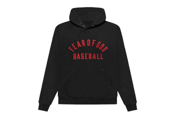 Fear of God Baseball Hoodie – Black