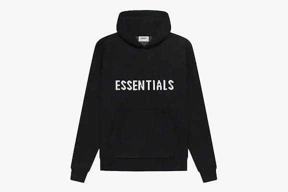 Essentials Knit Pullover Hoodie Black